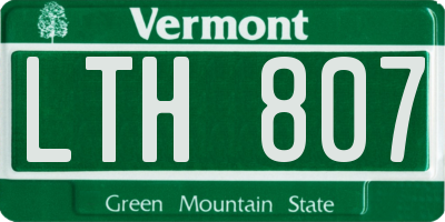VT license plate LTH807