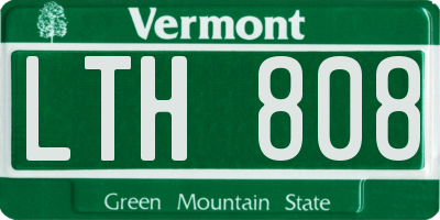VT license plate LTH808