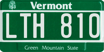 VT license plate LTH810