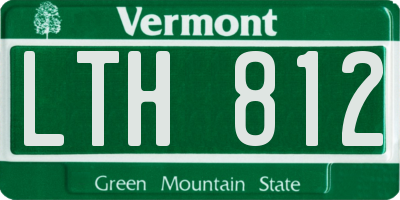 VT license plate LTH812