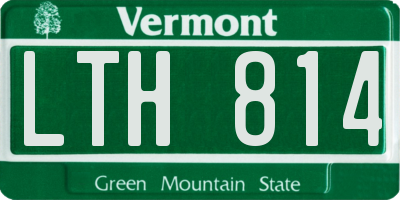 VT license plate LTH814
