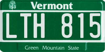 VT license plate LTH815
