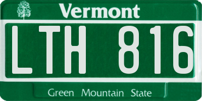 VT license plate LTH816