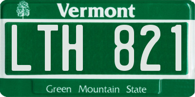 VT license plate LTH821