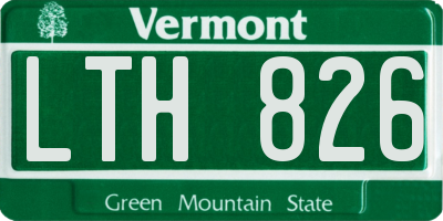 VT license plate LTH826