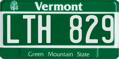 VT license plate LTH829