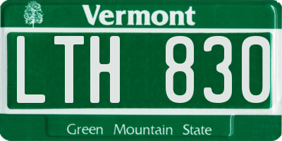 VT license plate LTH830