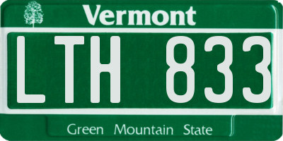 VT license plate LTH833
