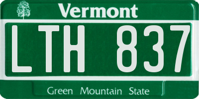 VT license plate LTH837