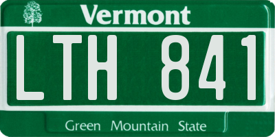 VT license plate LTH841
