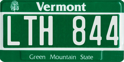 VT license plate LTH844