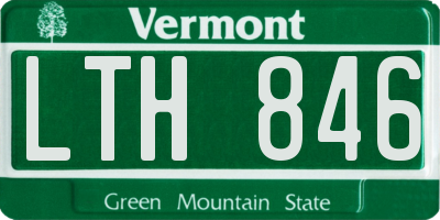 VT license plate LTH846