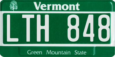 VT license plate LTH848