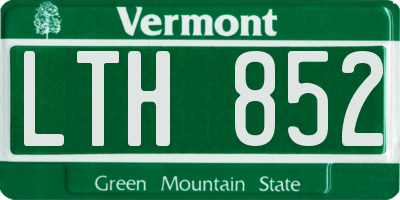 VT license plate LTH852
