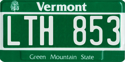 VT license plate LTH853