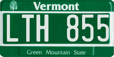 VT license plate LTH855