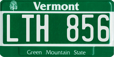 VT license plate LTH856