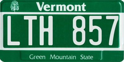 VT license plate LTH857