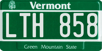 VT license plate LTH858