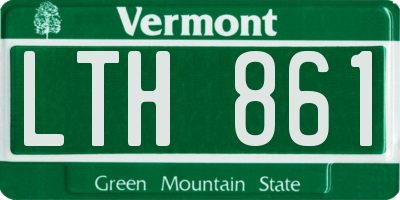 VT license plate LTH861