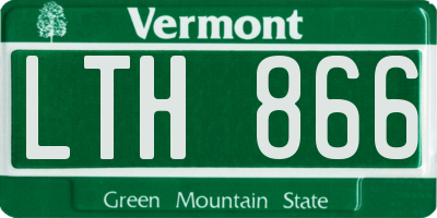VT license plate LTH866
