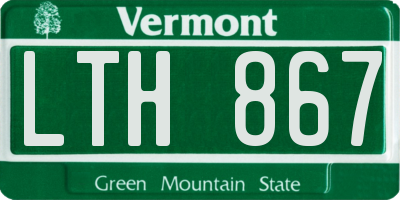 VT license plate LTH867
