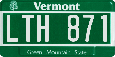 VT license plate LTH871