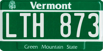 VT license plate LTH873
