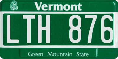 VT license plate LTH876