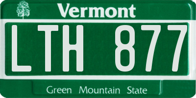 VT license plate LTH877