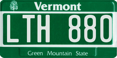 VT license plate LTH880