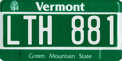 VT license plate LTH881