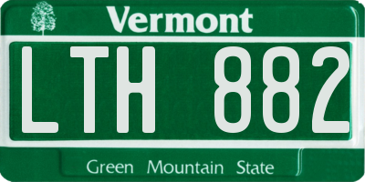 VT license plate LTH882