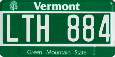 VT license plate LTH884
