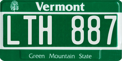 VT license plate LTH887