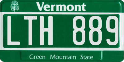 VT license plate LTH889