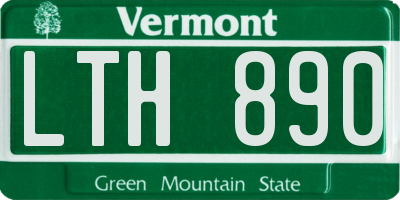 VT license plate LTH890