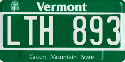 VT license plate LTH893