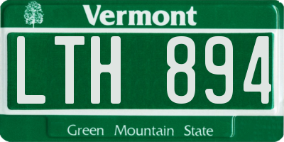 VT license plate LTH894