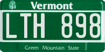 VT license plate LTH898