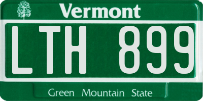 VT license plate LTH899