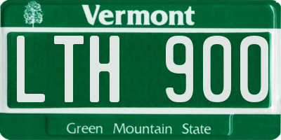 VT license plate LTH900