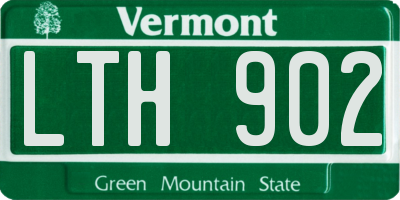 VT license plate LTH902