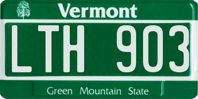 VT license plate LTH903