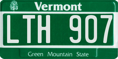 VT license plate LTH907