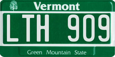VT license plate LTH909