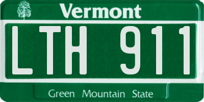 VT license plate LTH911