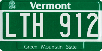 VT license plate LTH912