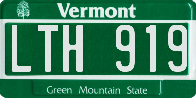 VT license plate LTH919