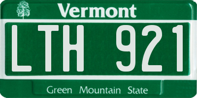 VT license plate LTH921